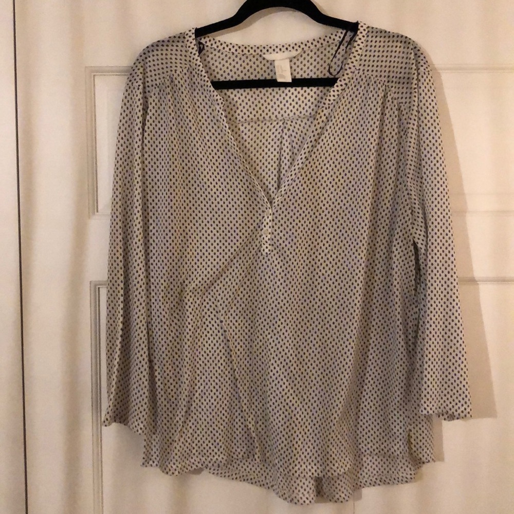 Boho Pattern Half Button Up Tshirt